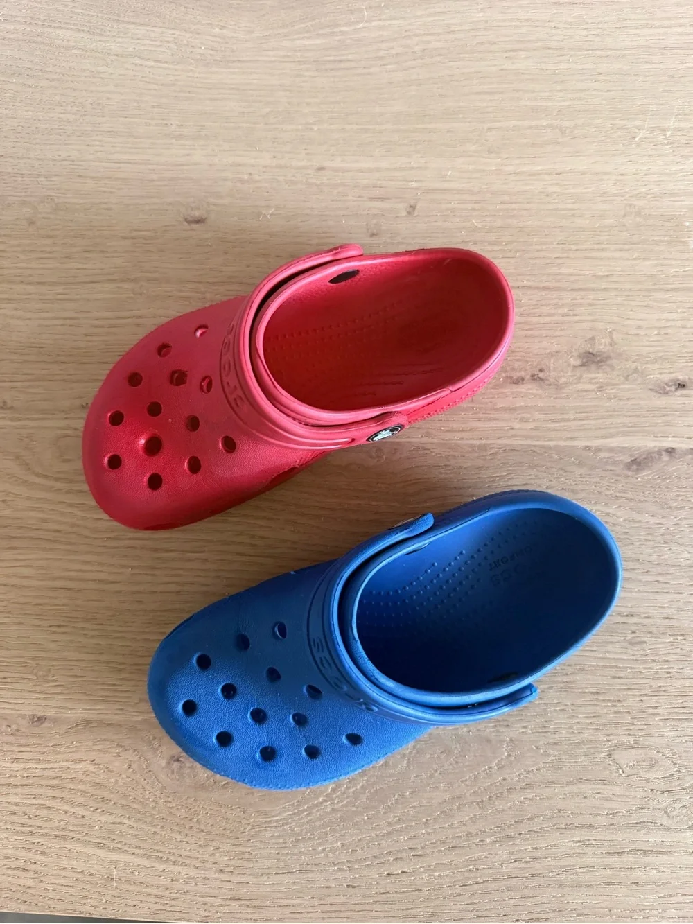 CROCS Kids' Red and Blue Classic Clogs